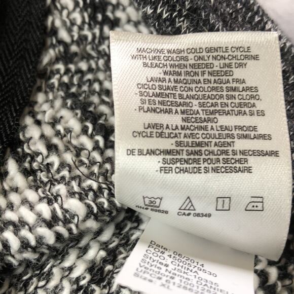 Jessica Simpson Danielle black space dyed crop top dolman sleeve size XL - Picture 7 of 10